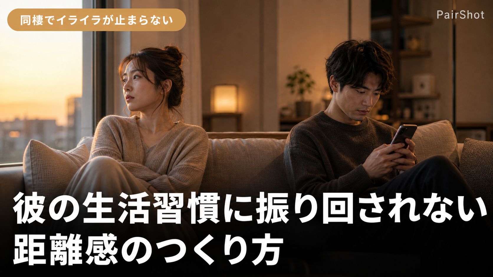 【同棲でイライラが止まらない】彼の生活習慣に振り回されない距離感のつくり方