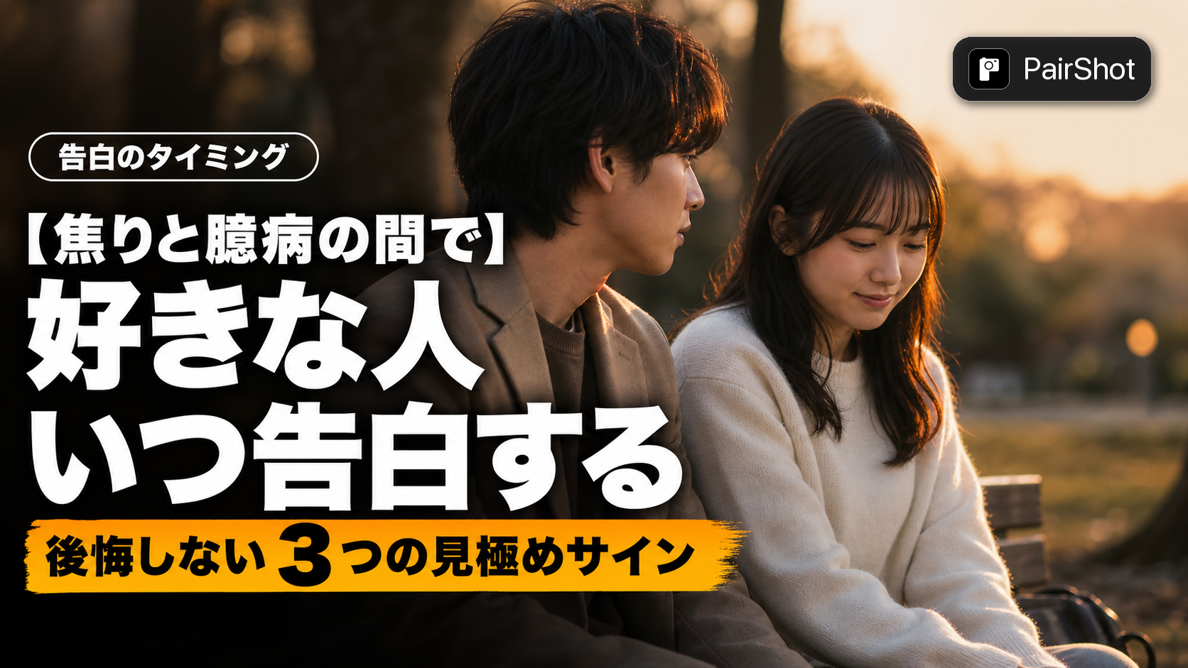 【焦りと臆病の間で】好きな人 いつ告白する|後悔しないタイミングの見極め方